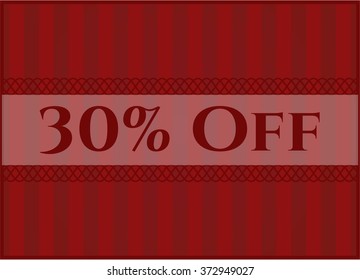 30% Off poster or card