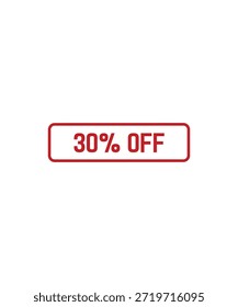 30% OFF Vetor de design de carimbo