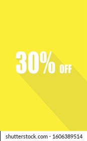 30% off sale banner for E-commerce apps and website