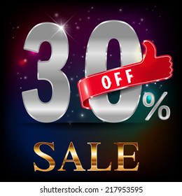 30% off, 30 sale discount hot sale with special offer- vector EPS10