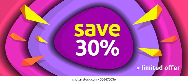 30 off sale and discount vector illustration banner