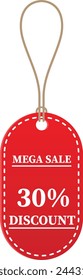 30% OFF Sale tag. 30% Discount Offer.
Discount Promotion. Big sale collection for
banners, labels, posters. Discount offer
price. Vector illustration. Special offer 30%
off label or price tag.