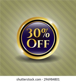 30% Off shiny badge