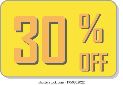 30 % OFF SIGN FOR SALE