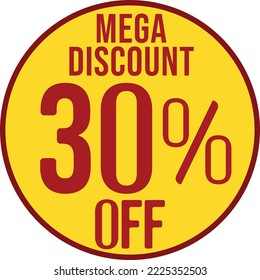 30 descuento de oferta especial, mega descuento,