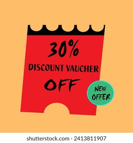 30% OFF. Special Offer Marketing Announcement. Discount promotion.30% Discount Special Offer Conceptual Banner Design Template.