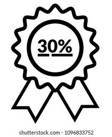 30% off and stamp