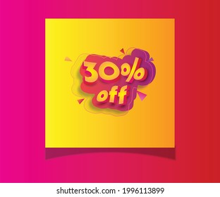 30% Off Vector File 3D Front EPS