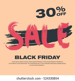 30% off vector sale poster. Illustration of black friday, banner deisgn, esp 10