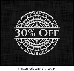 30% de descuento con textura de pizarra