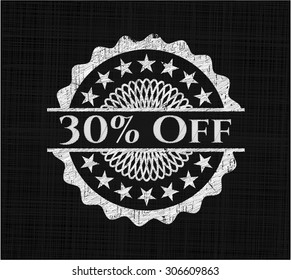 30% Off written on a blackboard
