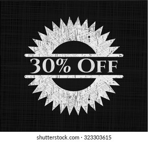 30% Off written on a blackboard