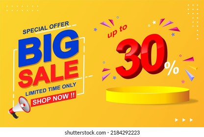 30 Off Yellow Banner Ten Percent Stock Vector (royalty Free) 2184292223 