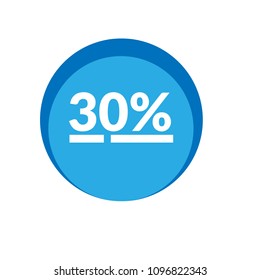 30% offf label. Vector illustration