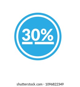 30% offf label. Vector illustration