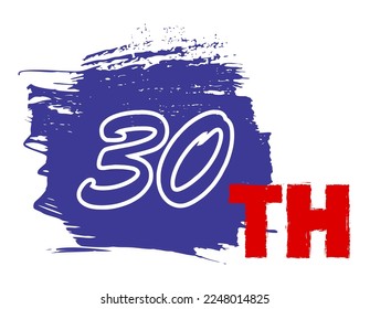  30 Ordinal Numbers counting vector art 