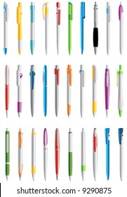 30 pens in different colours