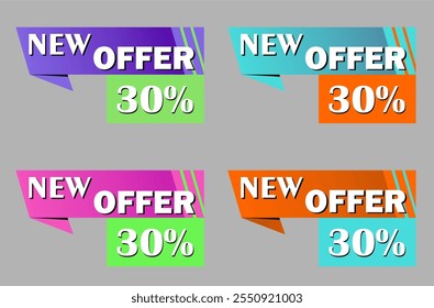 30 percent colorful special offer