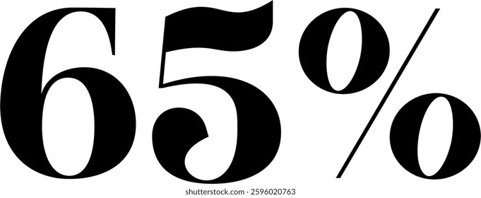 30 Percent Discount Offer Number Typography Style A1013