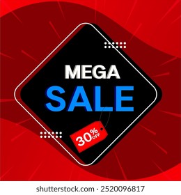 30 percent discount. Discount on creative composition. Product presentation, mockup, podium. Sale banner and poster. Vector illustration.