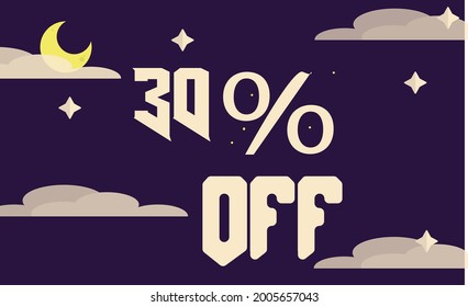 30 percent off purple nightly banner products