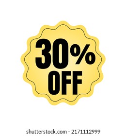 30% percent off, Sale, design yellow, discount tag, season offers, vector illustration,abstract mega discount,