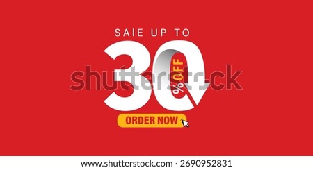 30%  Percent OFF Vector Illustration,  , Save offer, off sale banner isolated, Offer Banner Design, Discount banner, Special Offer poster design,  price tag 