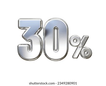 30 percent off vector text effect 3d rendering gold