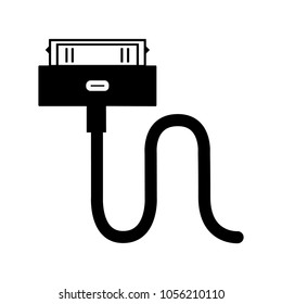 30 pin cable vector icon illustration