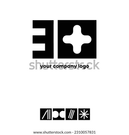 30 plus logo vector illustration