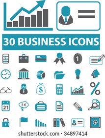 30 unternehmensfreundliche Symbole. Vektorgrafik