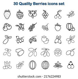 30 Quality Berry icons for web.