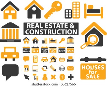 30 real esate & construction signs. vector
