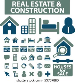 30 real esate & construction signs. vector