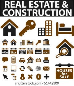 30 real estate & construction signs. vector