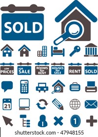 30 real estate signs. vector