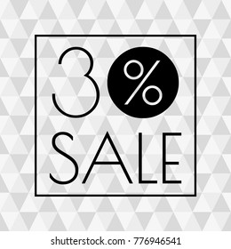 30% sale icon. Discount banner with 30 percent price off. Vector illustration.