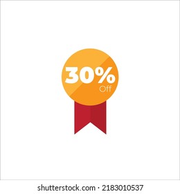 Presentación de hasta un 30% de ventas, signo de precio de oferta de descuento, símbolo de oferta especial. Diseño perfecto para la venta de banners para tiendas