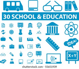 30 carteles escolares y educativos. vector