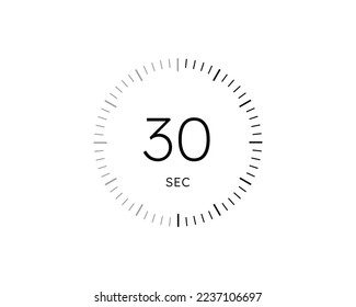 30 second timers Clocks, Timer 30 sec icon vector