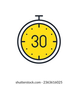 30 seconds and 30 minutes simple vector icon illustration material