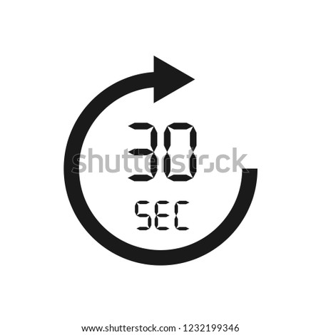 30 seconds stopwatch vector