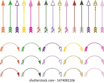 30 Set of colorful arrow