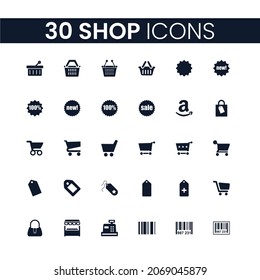 30 Ver Juego De Iconos. Compra Icons Pack. Colección de íconos. Razo vector modificable.