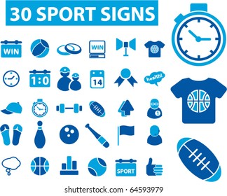 30 sport signs. vector