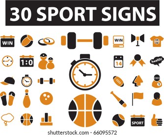 30 sport signs. vector