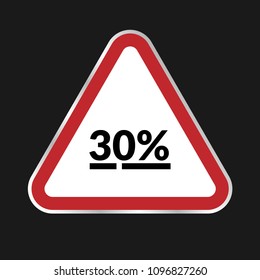 30% sticker.vector illustration
