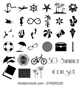 30 Summer icon set 