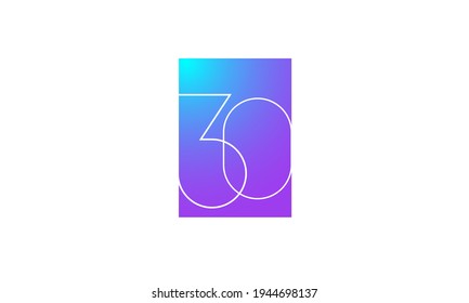 30 Super Thin Modern Line Number Design