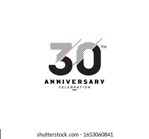 30 th anniversary or birthday celebration design template Vector.
